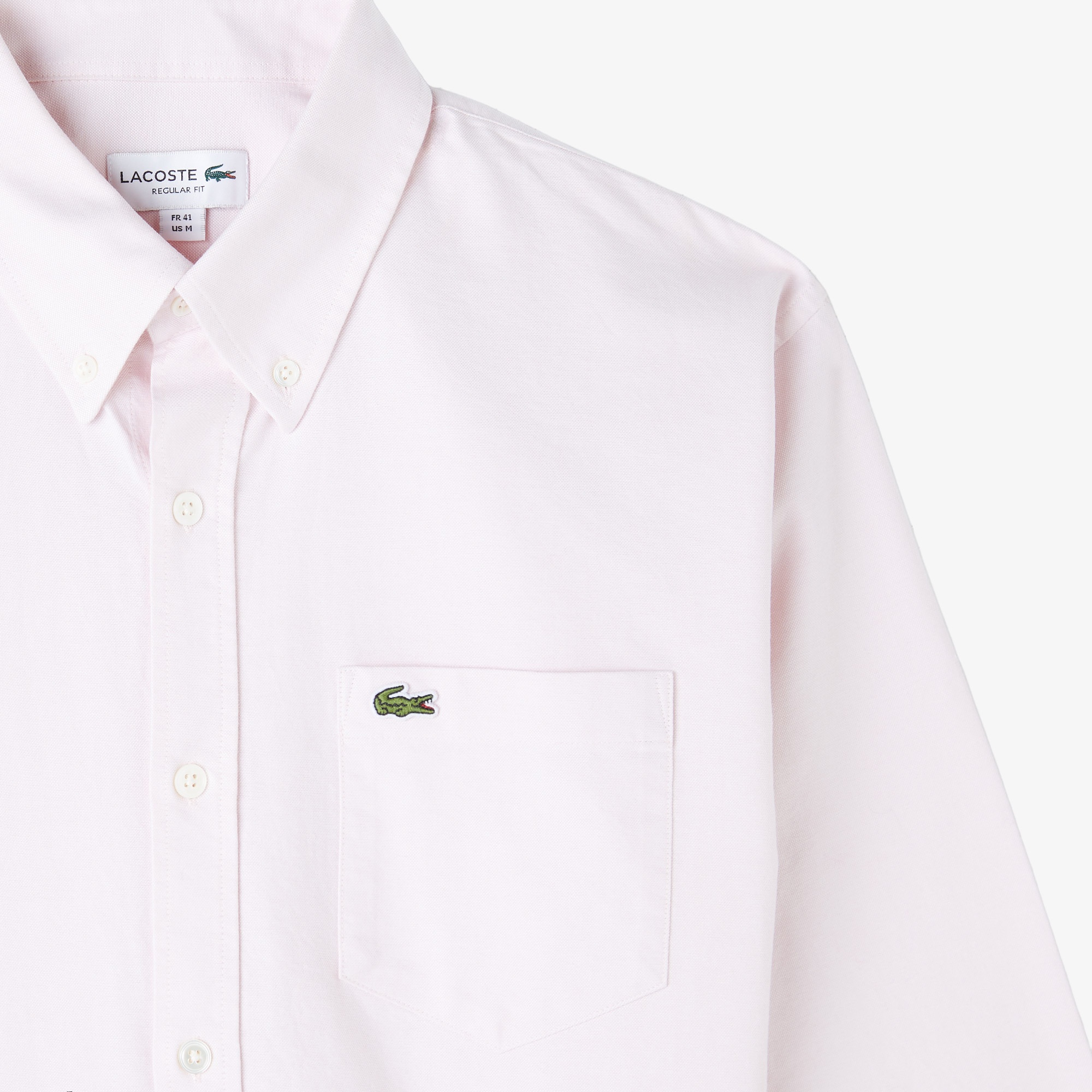 Lacoste Erkek Regular Fit Düğmeli Yaka Pembe Gömlek