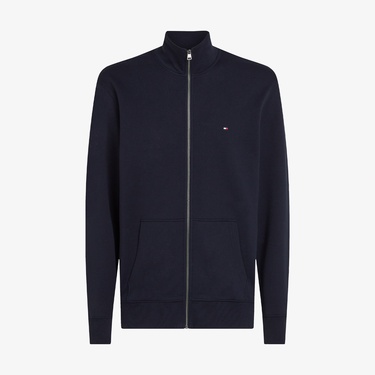  Tommy Hilfiger Essential Terry Stand Collar Erkek Fermuarlı Lacivert Sweatshirt