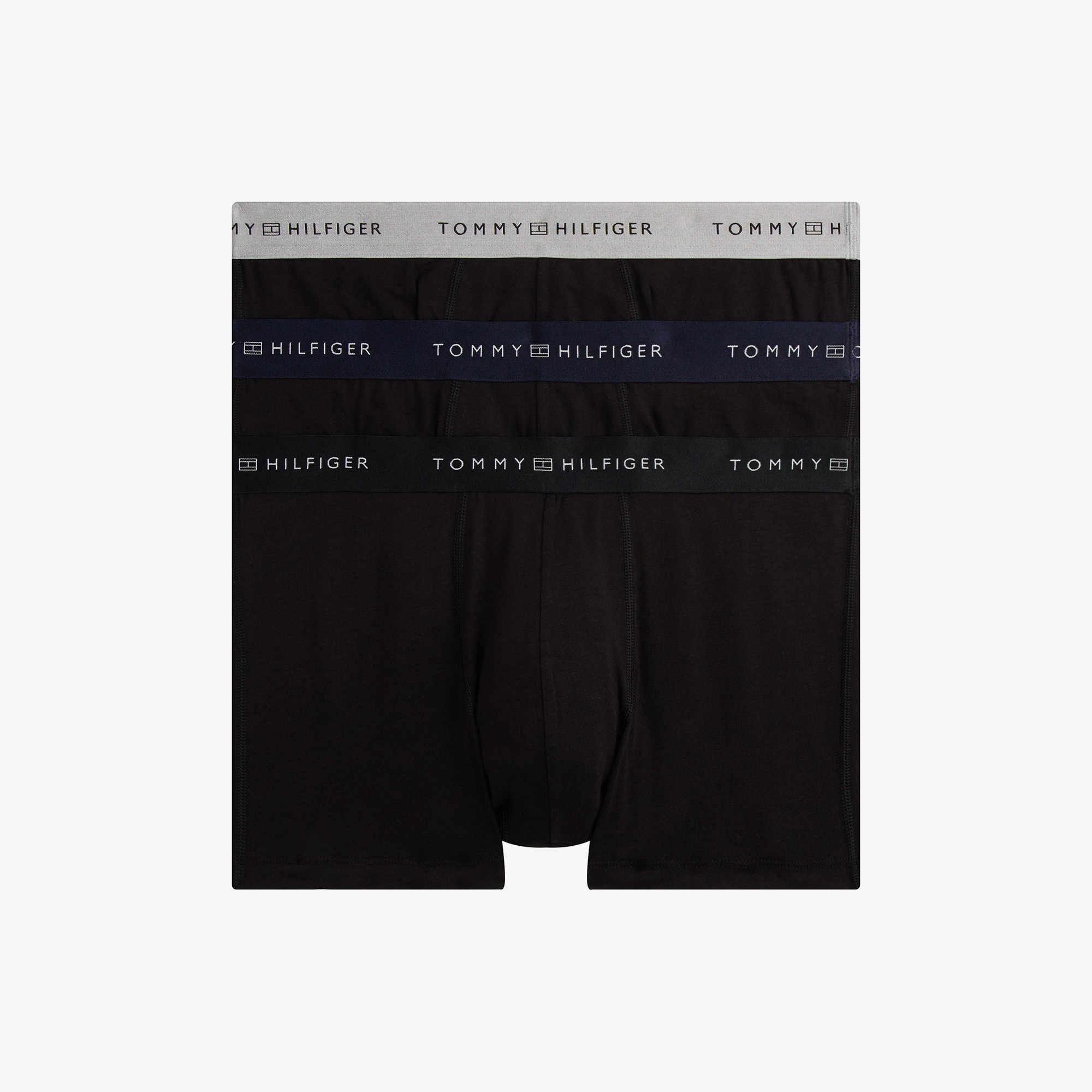 Tommy Hilfiger Trunk Metallic Erkek 3'lü Siyah Boxer