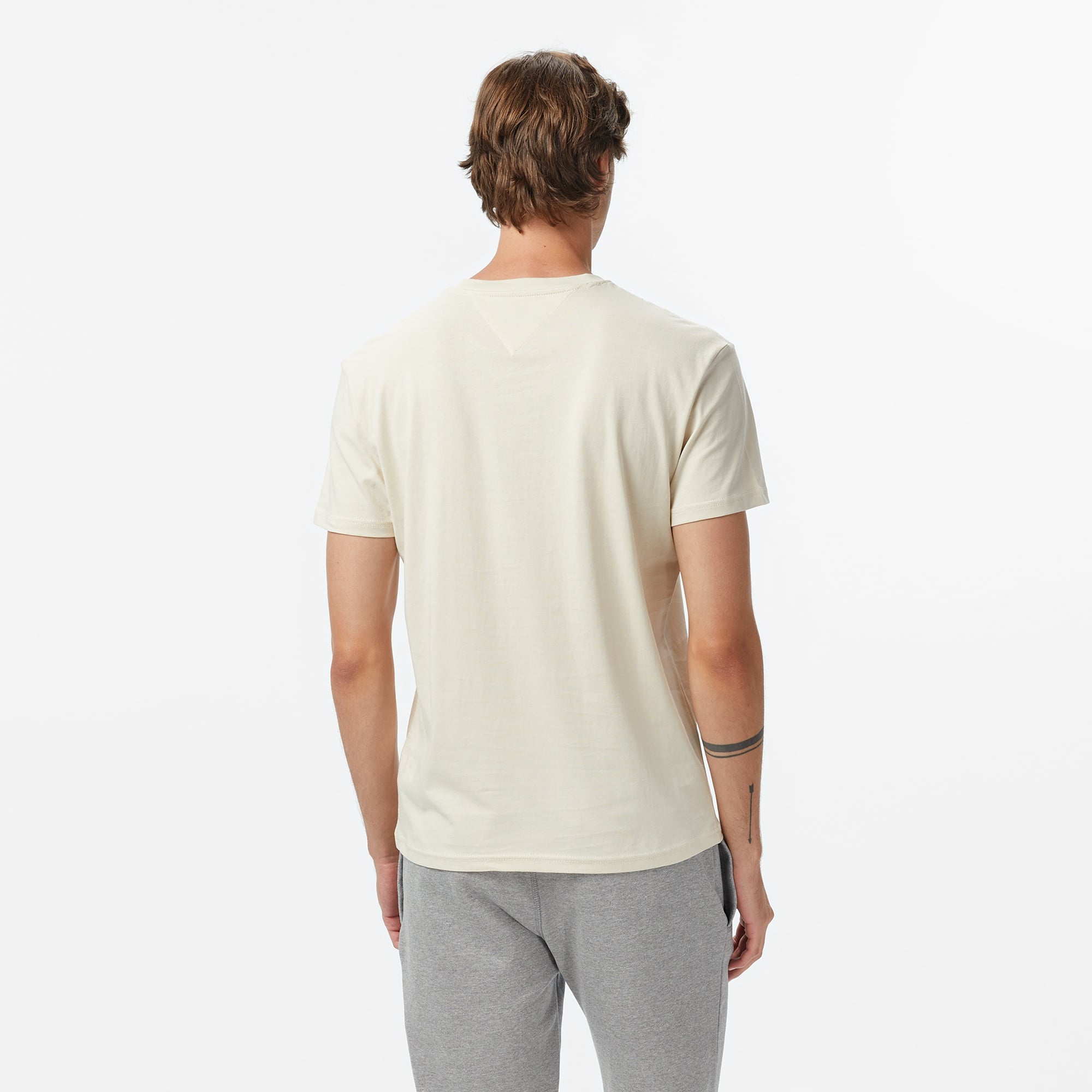 Tommy Jeans Regular Erkek Bej T-Shirt