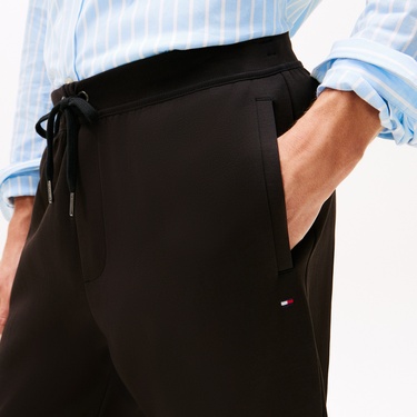  Tommy Hilfiger Essential Intechno Erkek Siyah Eşofman Altı