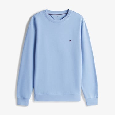  Tommy Hilfiger Essential Intechno Yuvarlak Yaka Erkek Mavi Sweatshirt
