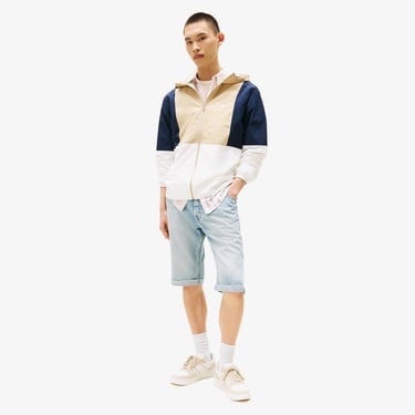  Tommy Jeans Chicago Erkek Beyaz Yağmurluk