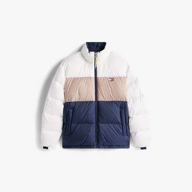  Tommy Jeans Alaska Erkek Beyaz Puffer Mont