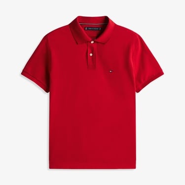  Tommy Hilfiger Contrast Collar Erkek Kırmızı Polo Yaka T-Shirt