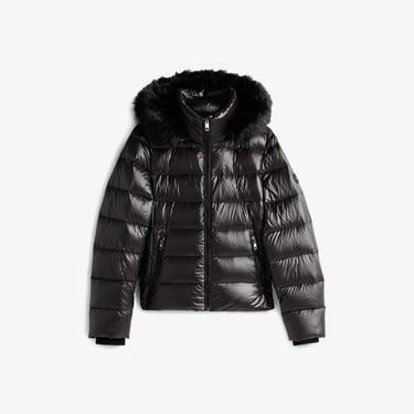  Tommy Hilfiger Gloss Down Slim Kadın Siyah Puffer Mont
