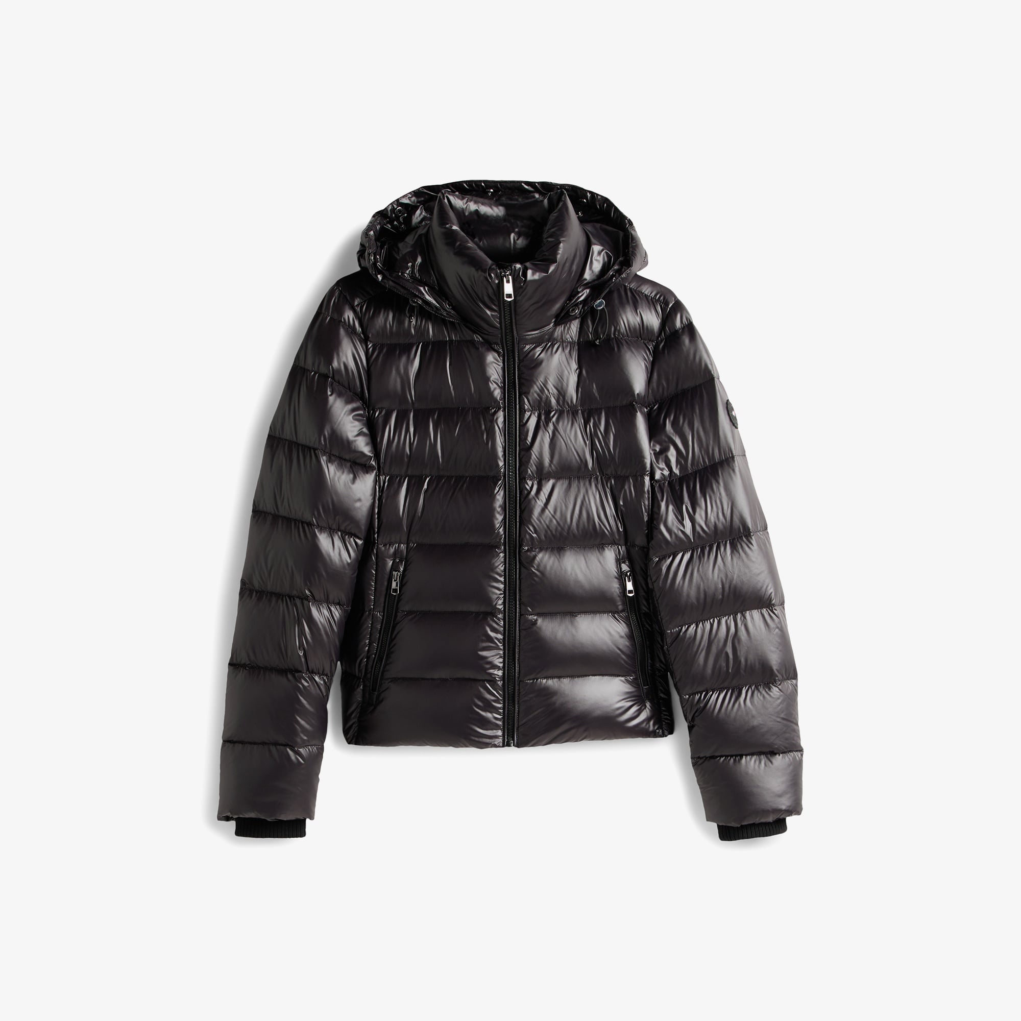 Tommy Hilfiger Gloss Down Slim Kadın Siyah Puffer Mont