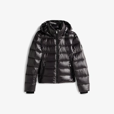  Tommy Hilfiger Gloss Down Slim Kadın Siyah Puffer Mont