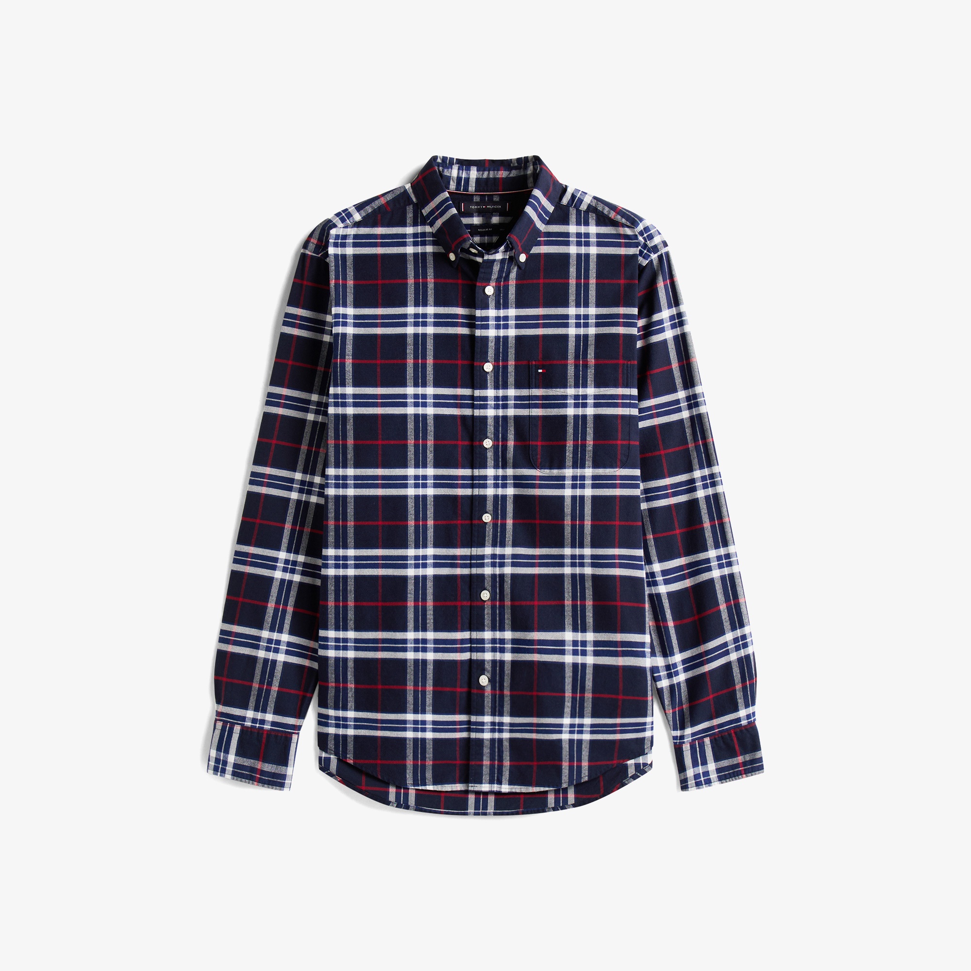 Tommy Hilfiger Brushed Oxford Erkek Mavi Gömlek