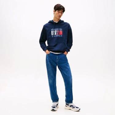  Tommy Hilfiger Twist Flag Erkek Lacivert Hoodie