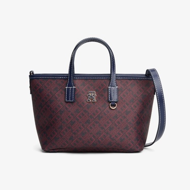  Tommy Hilfiger Monoplay Nano Kadın Bordo Tote Çanta