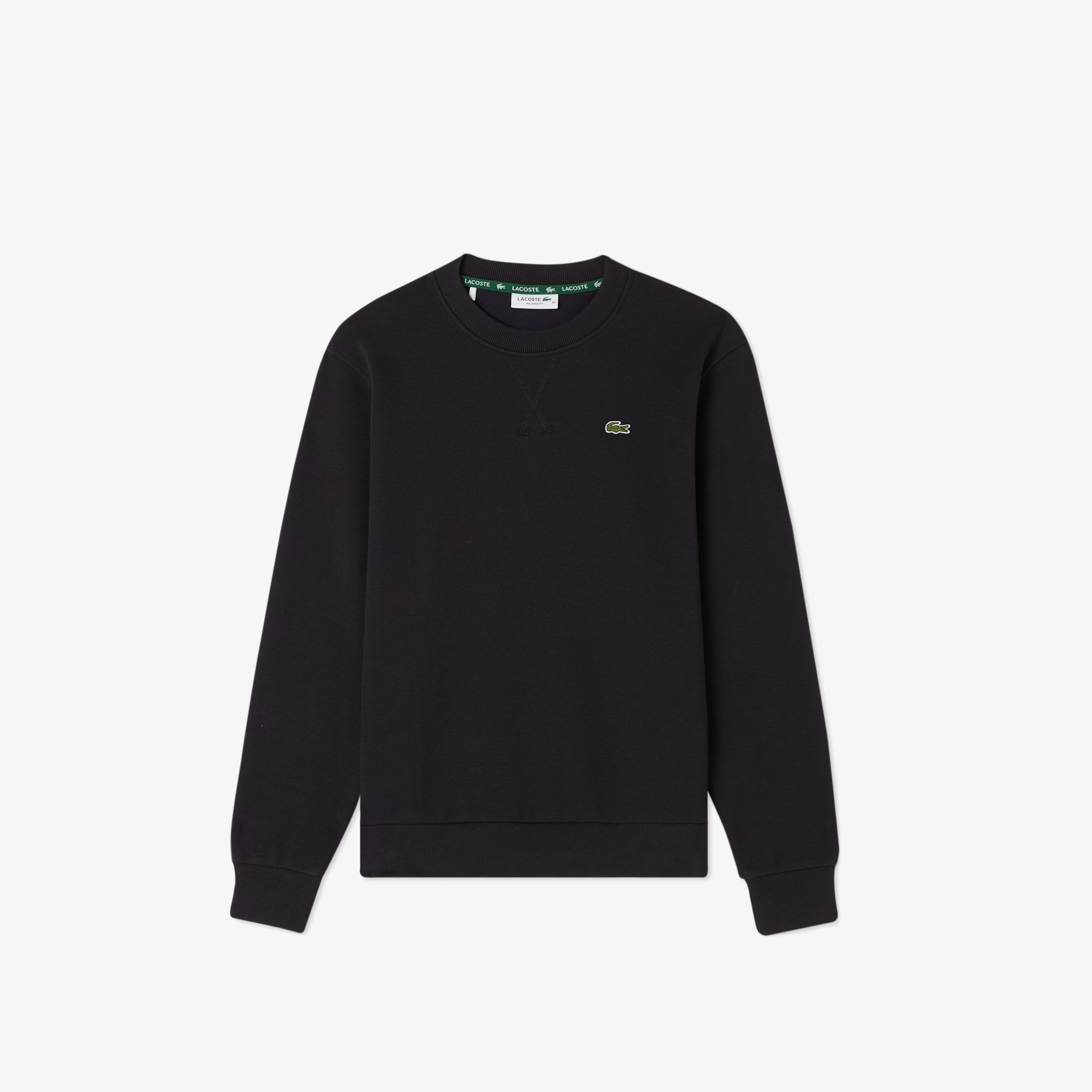 Lacoste Kadın Relaxed Fit Bisiklet Yaka Lacivert Sweatshirt