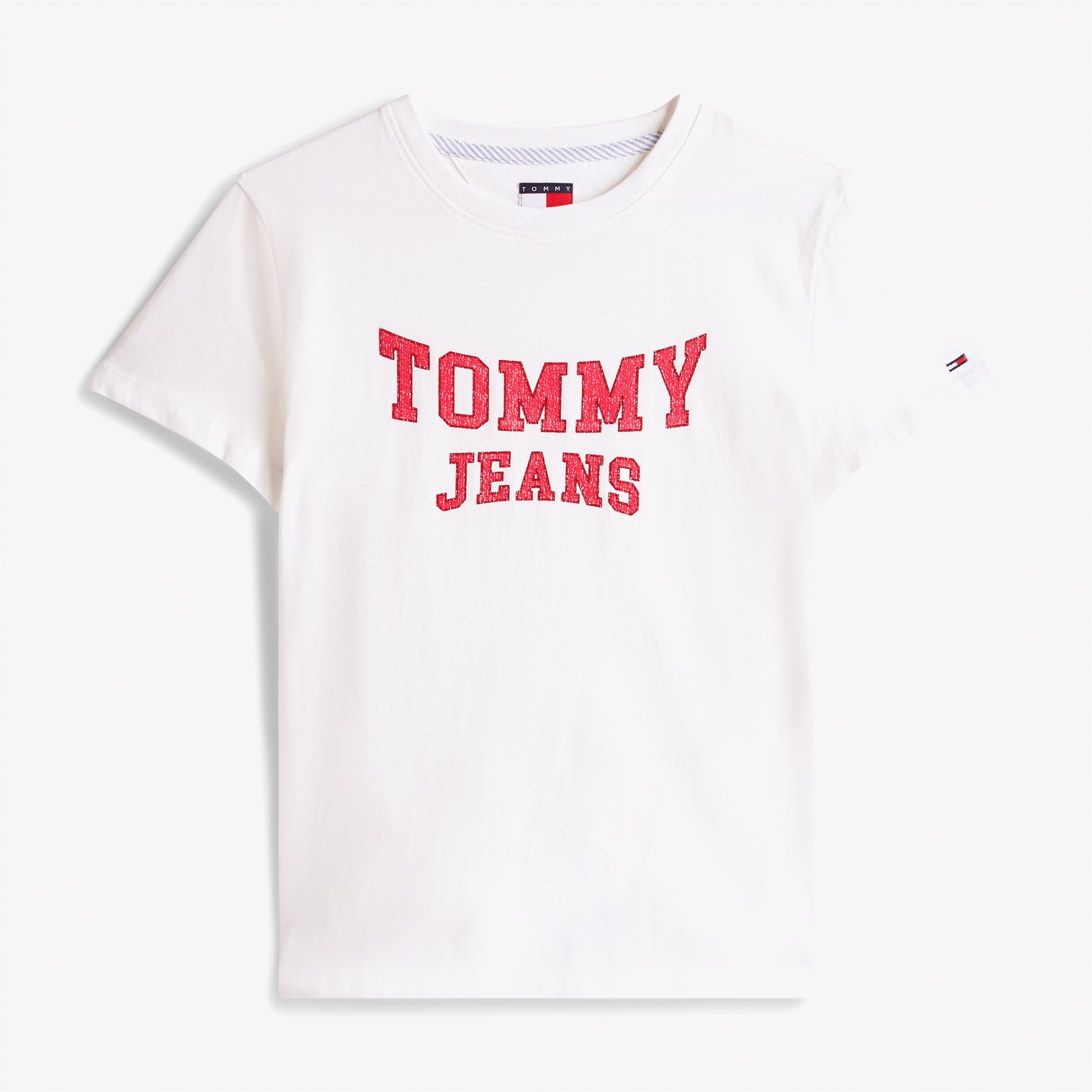 Tommy Jeans Regular Varsity Kadın Beyaz T-Shirt