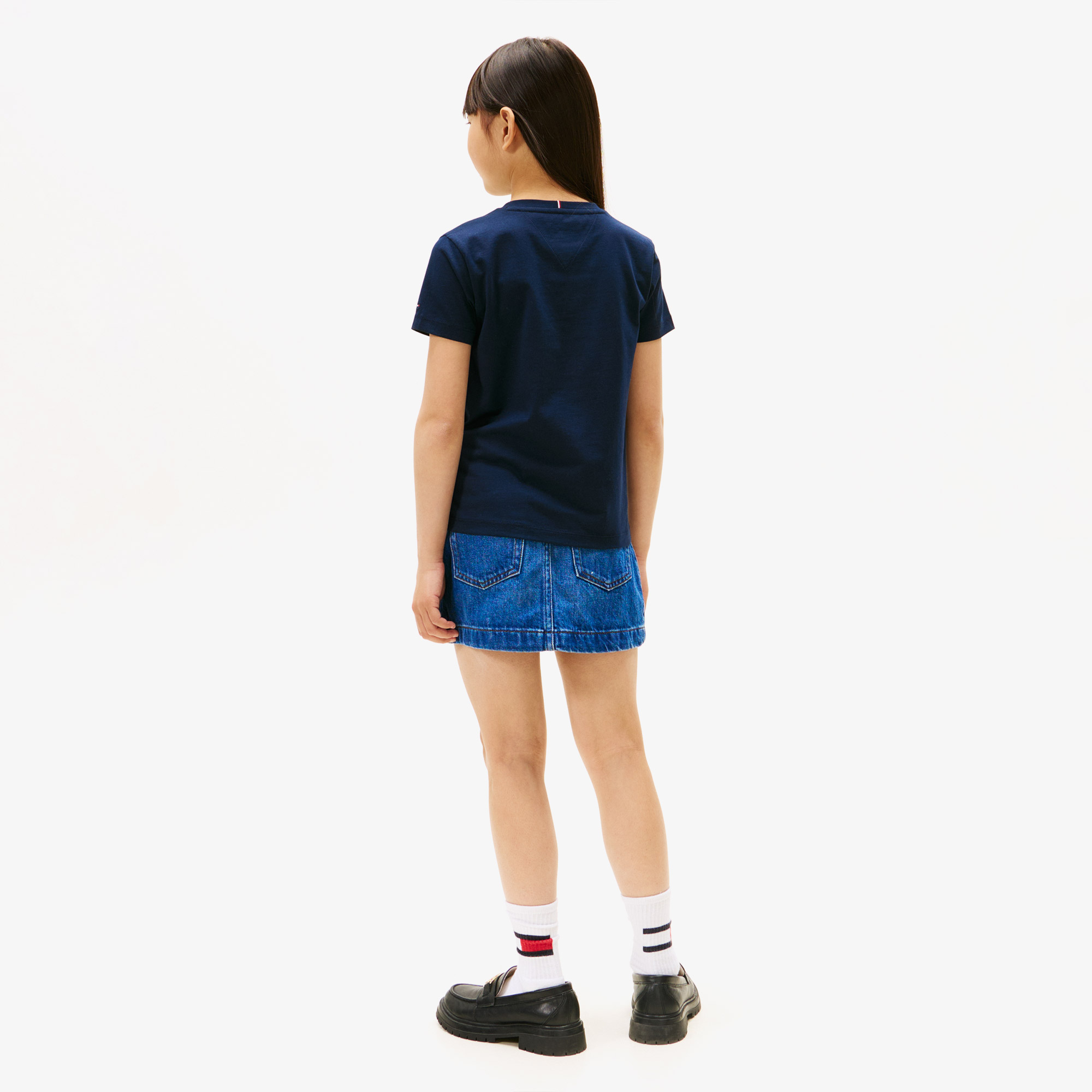  Tommy Hilfiger Varsity Sateen Çocuk Lacivert T-Shirt