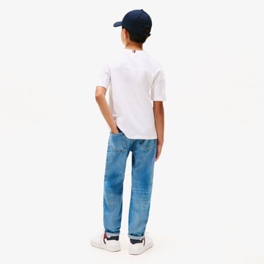  Tommy Hilfiger Varsity Raised Print Çocuk Beyaz T-Shirt