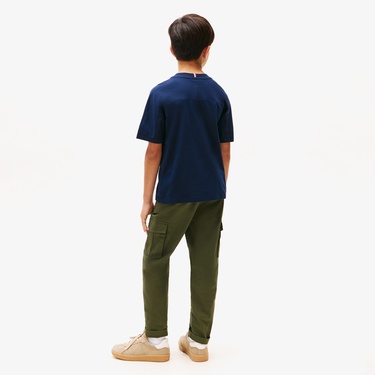  Tommy Hilfiger Varsity Raised Print Çocuk Lacivert T-Shirt