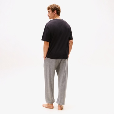  Tommy Hilfiger Logo Erkek Siyah T-Shirt