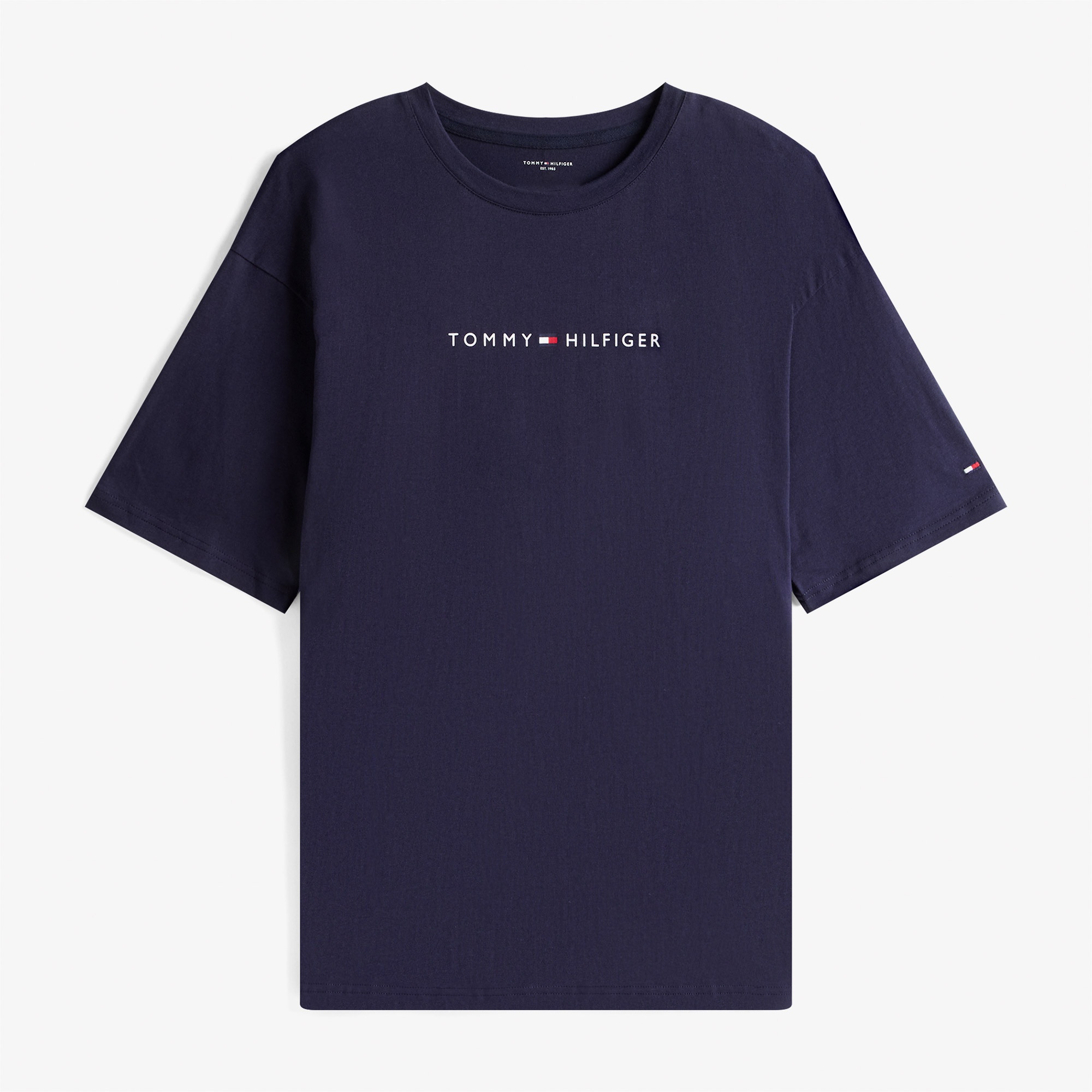 Tommy Hilfiger Logo Erkek Lacivert T-Shirt