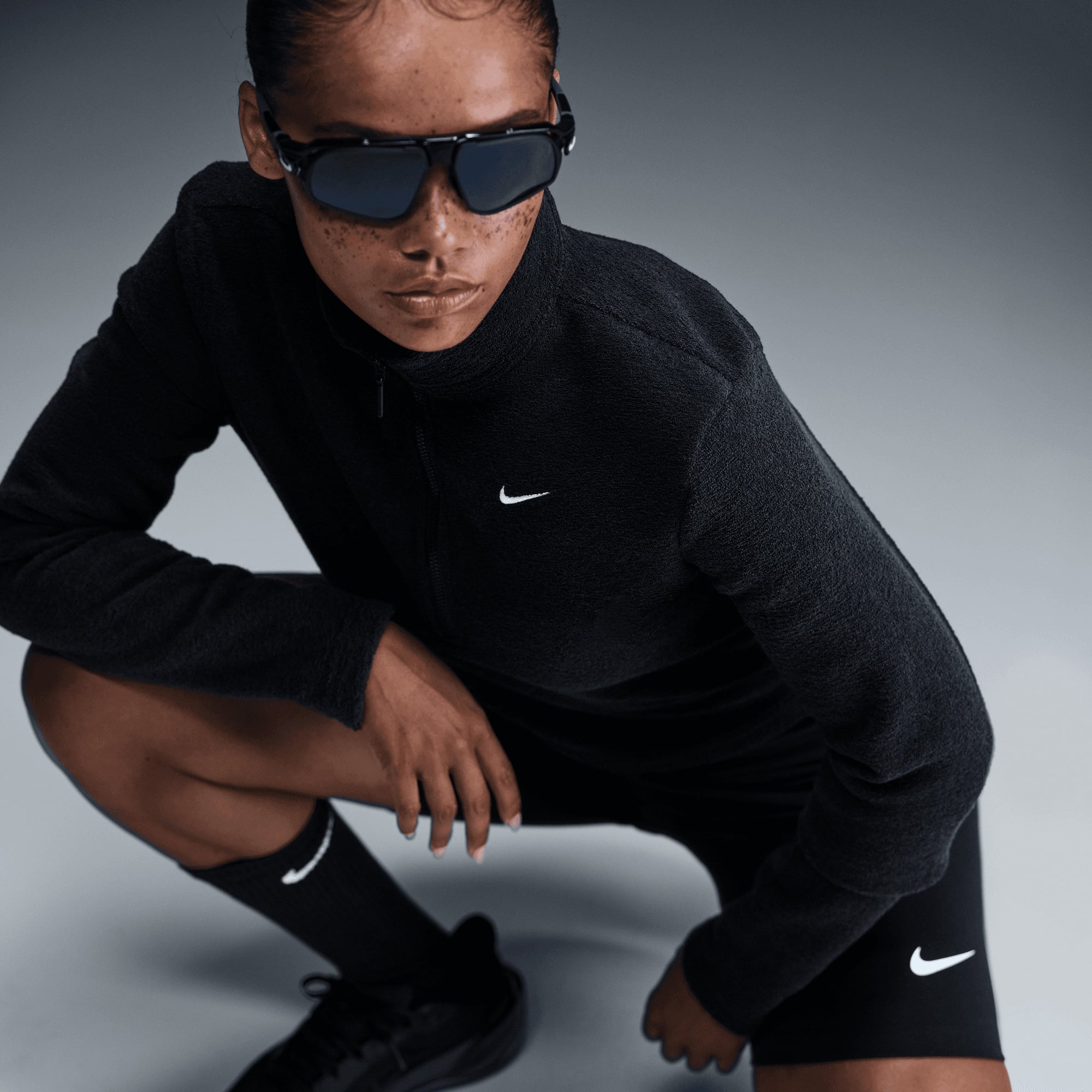 Nike Sportswear Phoenix Plush Kadın Siyah Sweatshirt