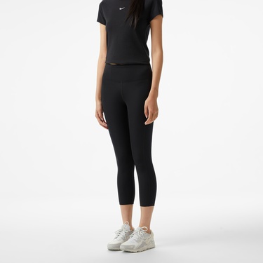  Nike Dri-Fit Fast Crop Kadın Siyah Tayt