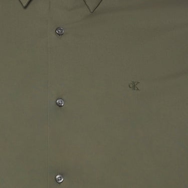  Calvin Klein Solid Stretch Classic Erkek Haki Gömlek