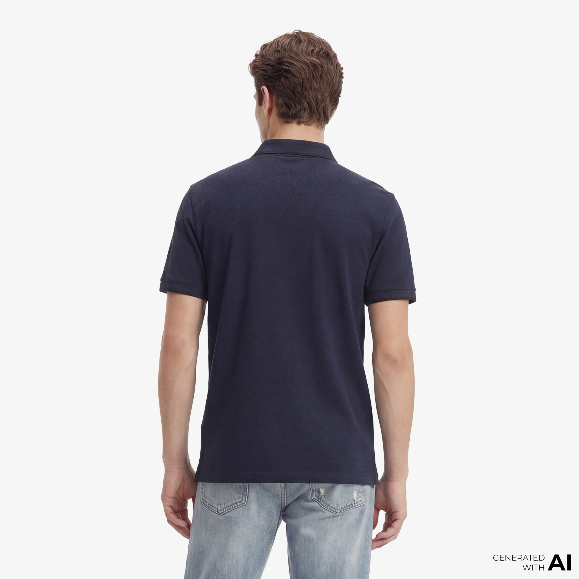 Calvin Klein Refined Pique Tipped Classic Erkek Mavi Polo