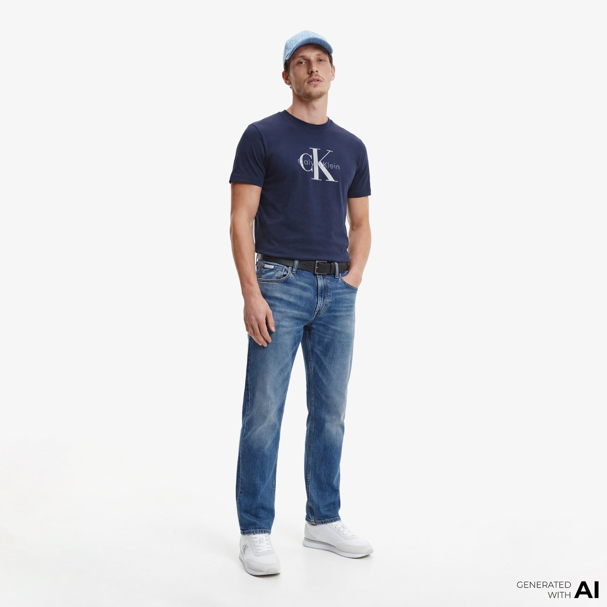 Calvin Klein Hero Monologo 20S Erkek Mavi T-Shirt