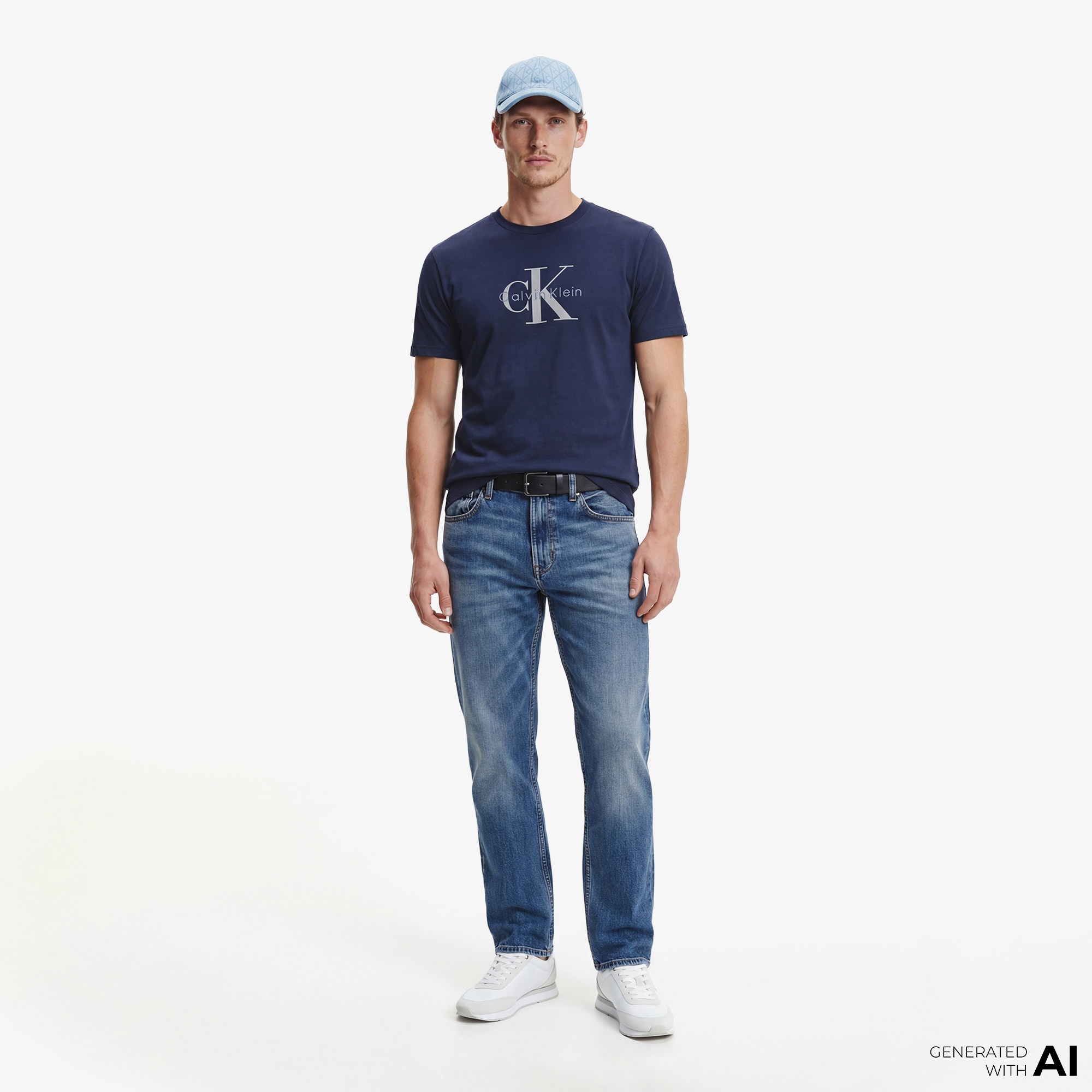 Calvin Klein Hero Monologo 20S Erkek Mavi T-Shirt