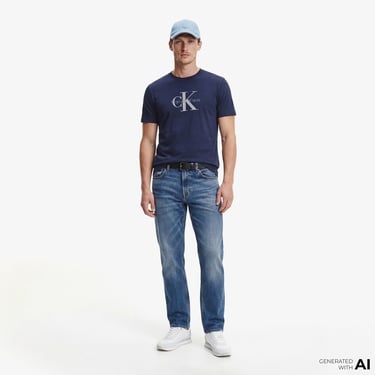  Calvin Klein Hero Monologo 20S Erkek Mavi T-Shirt