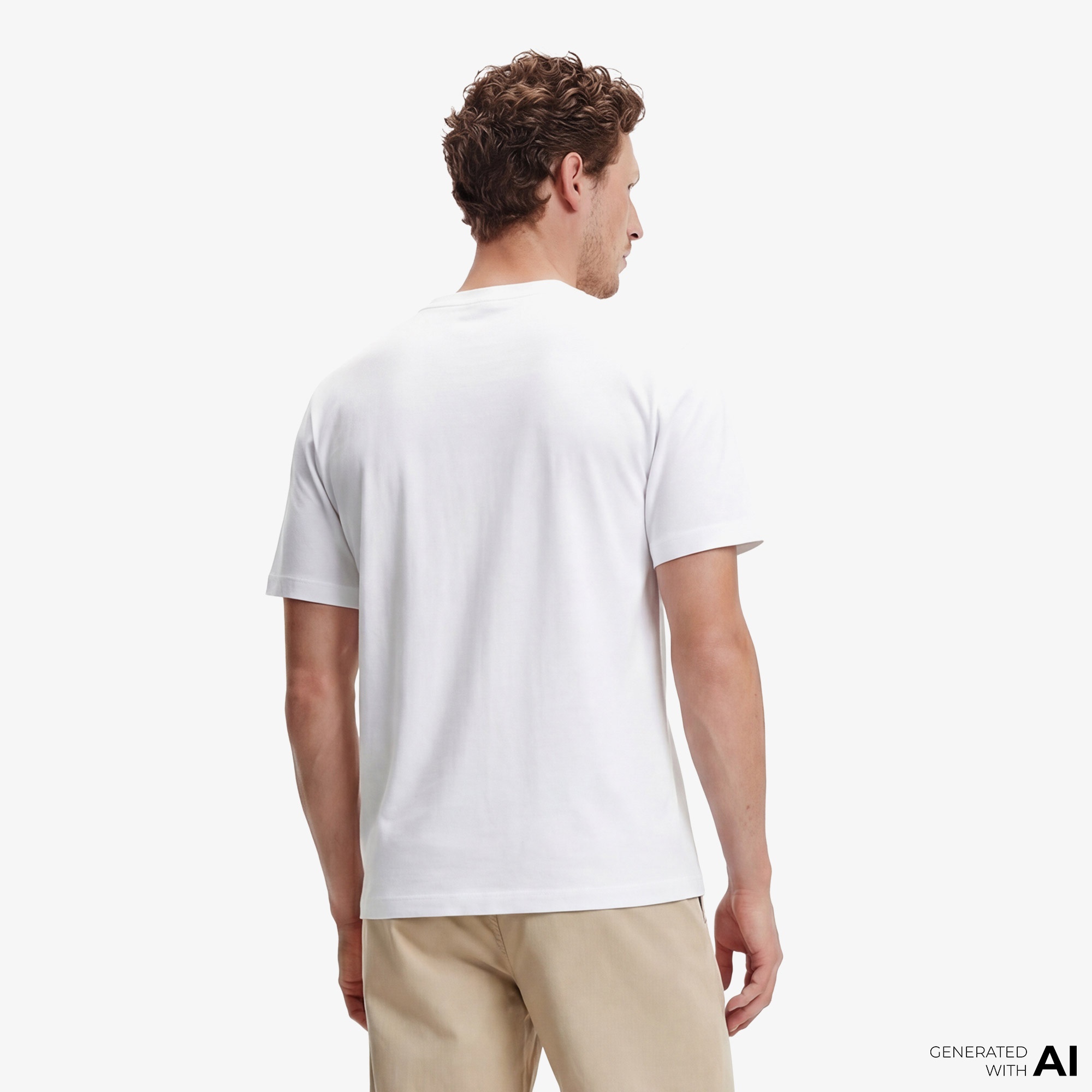 Calvin Klein Relaxed Fit Graphic  Erkek Beyaz T-Shirt