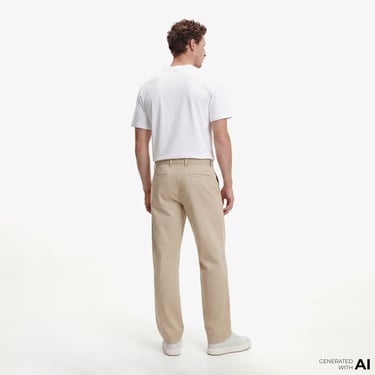  Calvin Klein 90S Straight Twill Comfort Erkek Kahverengi Pantolon