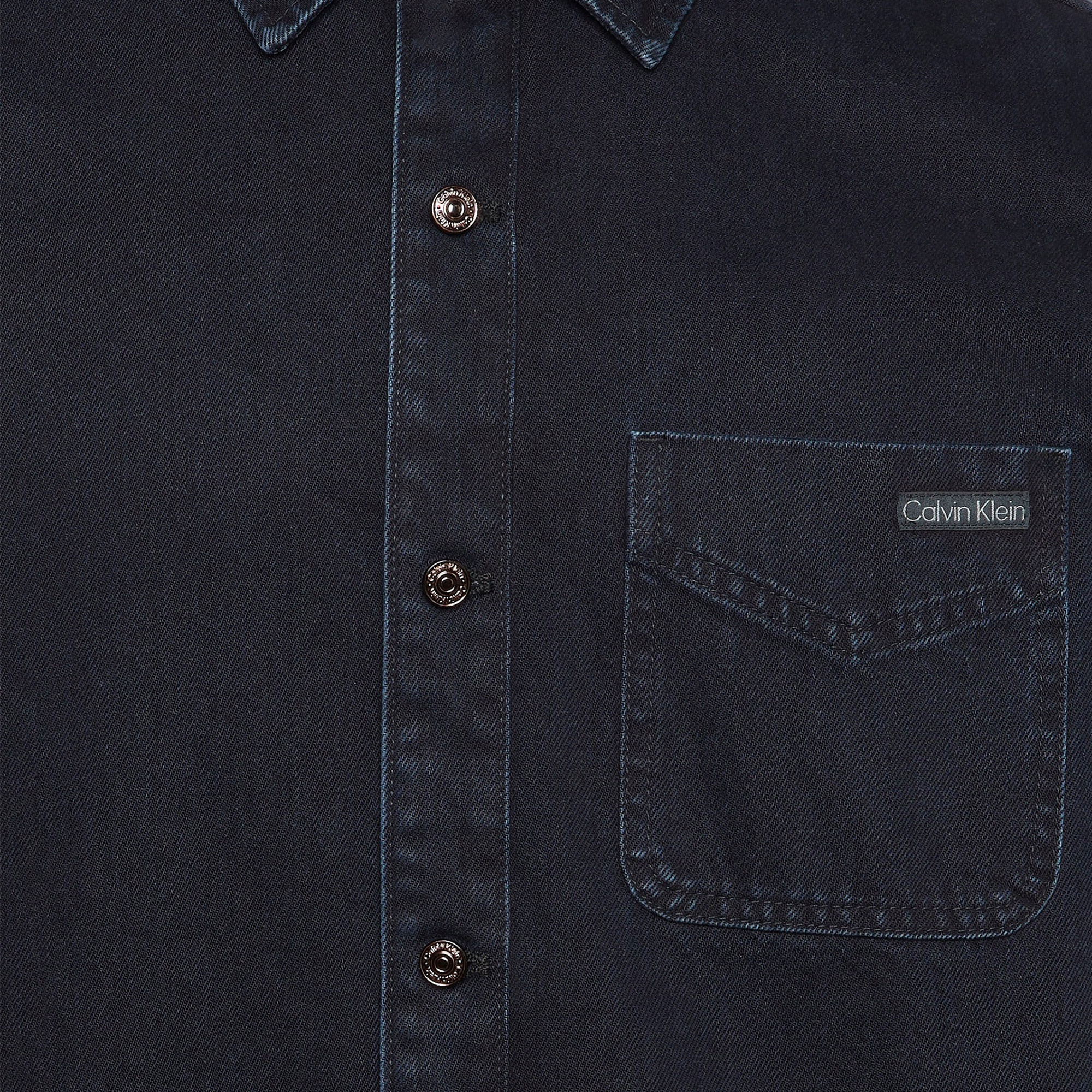 Calvin Klein Blue Black Stone 90S Overshirt Erkek Mavi Gömlek