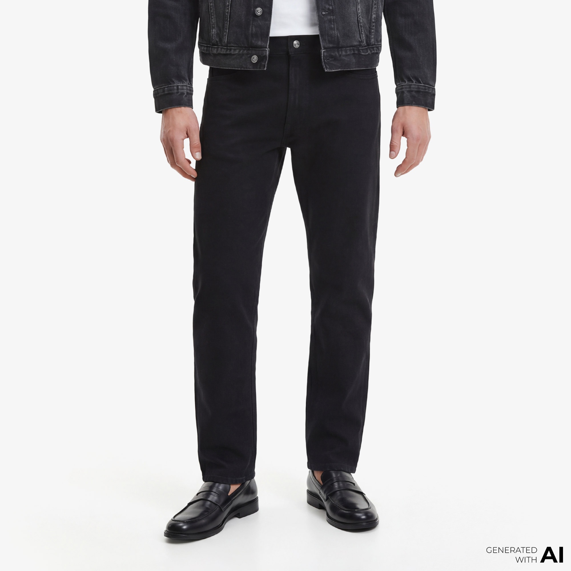 Calvin Klein Slim Straight Erkek Siyah Jean