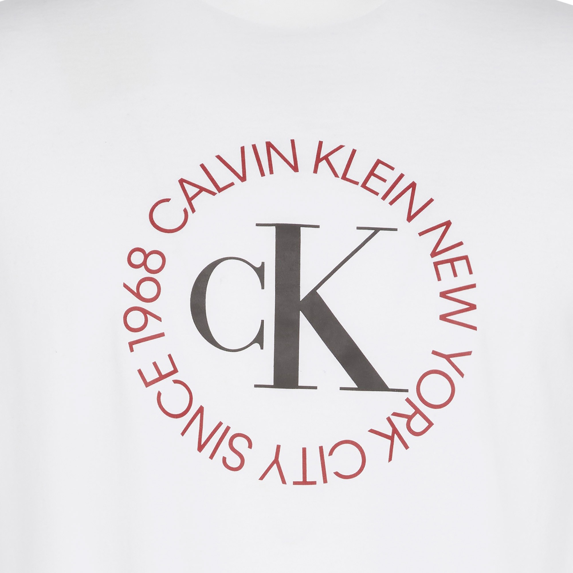 Calvin Klein 30S Word Circle Graphic Erkek Beyaz T-Shirt