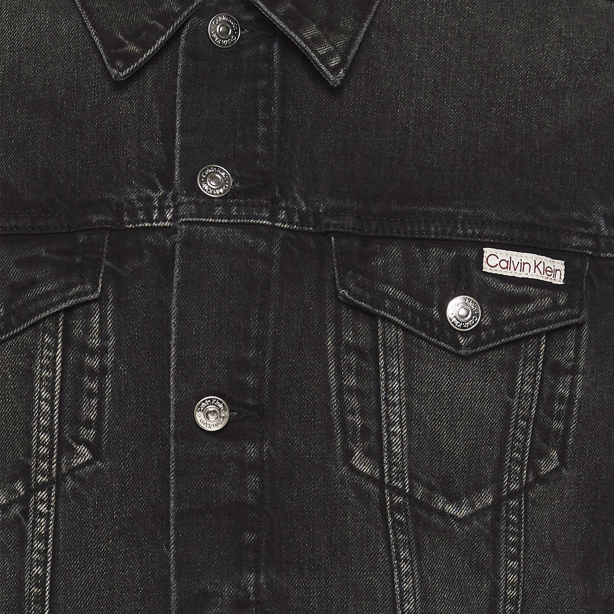 Calvin Klein Black Classic Trucker Erkek Siyah Ceket