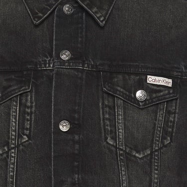  Calvin Klein Black Classic Trucker Erkek Siyah Ceket