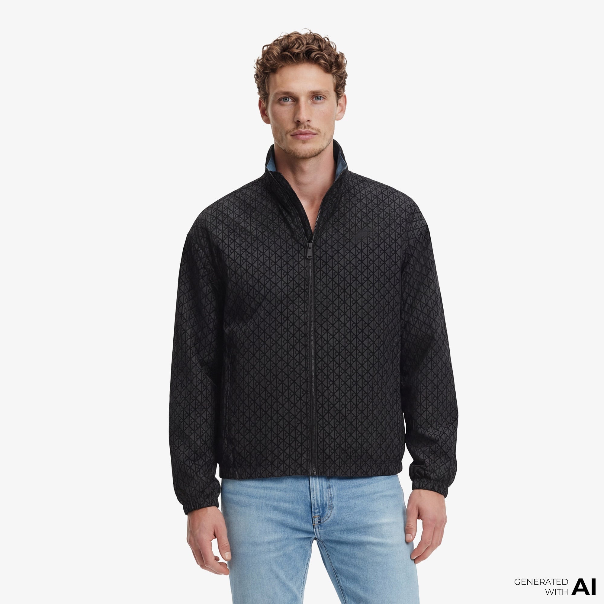 Calvin Klein Nylon Unfilled Reversible Erkek Siyah Ceket