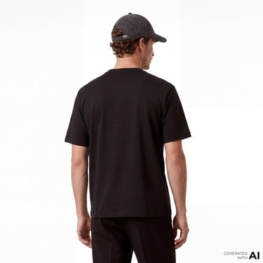  Calvin Klein Relaxed Fit Graphic  Erkek Siyah T-Shirt