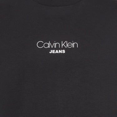  Calvin Klein Relaxed Fit Graphic  Erkek Siyah T-Shirt