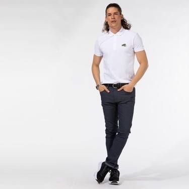  Lacoste Erkek Slim Fit Lacivert Jean Pantolon