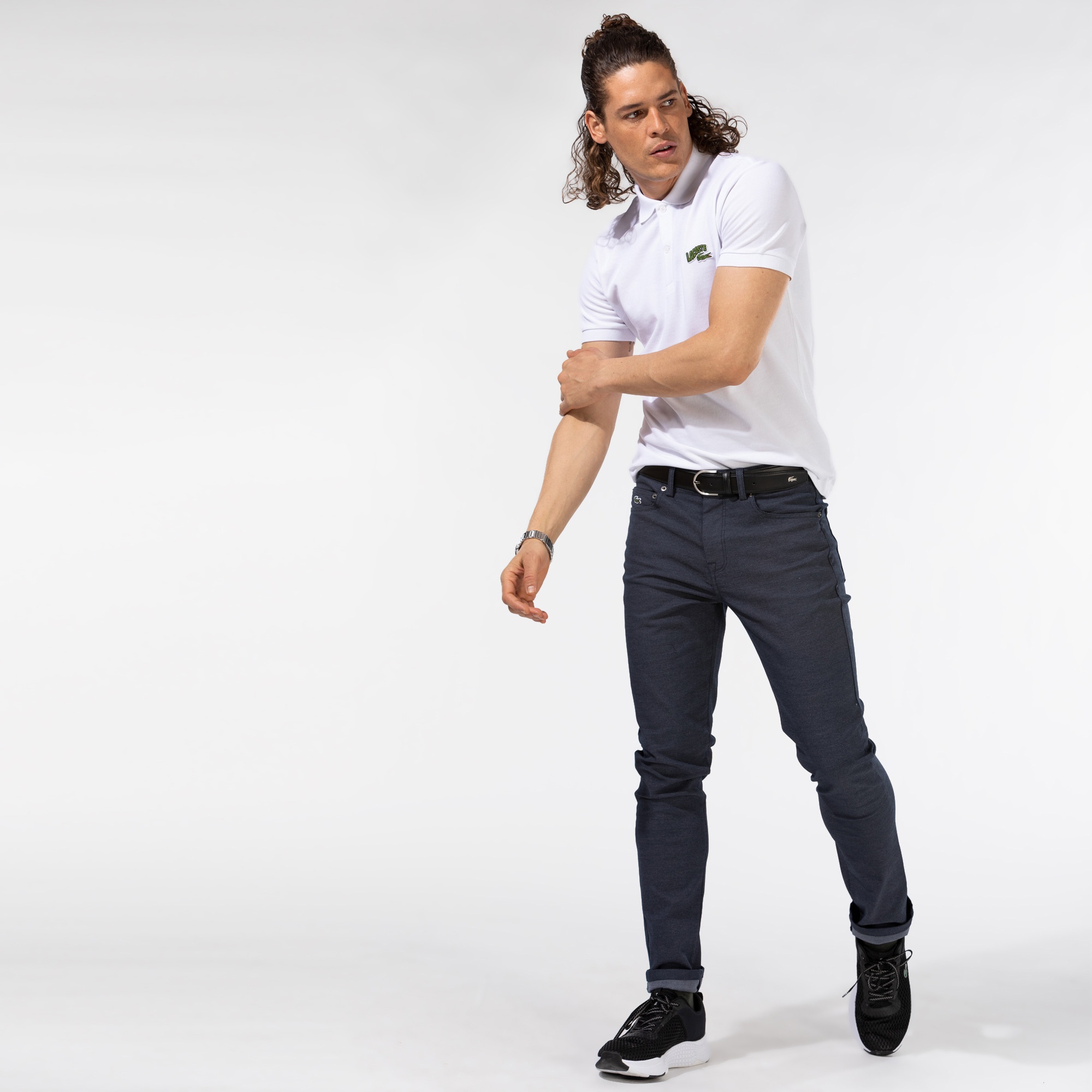 Lacoste Erkek Slim Fit Lacivert Jean Pantolon