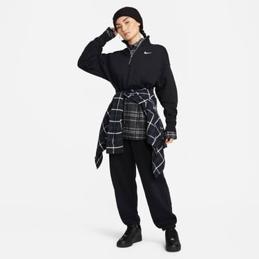  Nike Sportswear Phoenix Fleece  Crop Kadın Siyah Sweatshirt