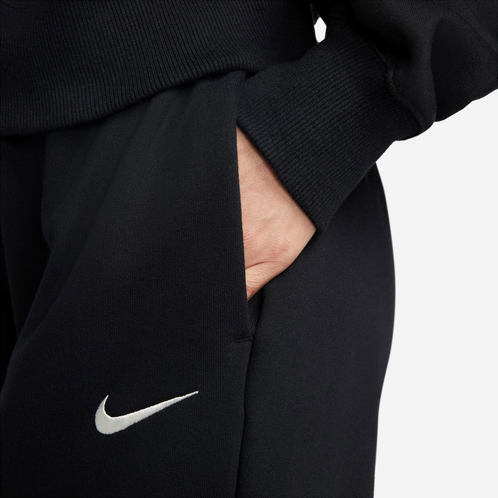 Nike Sportswear Phoenix Fleece  Crop Kadın Siyah Sweatshirt
