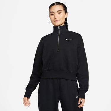  Nike Sportswear Phoenix Fleece  Crop Kadın Siyah Sweatshirt