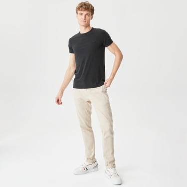  Lacoste Erkek Slim Fit Bisiklet Yaka Siyah T-Shirt