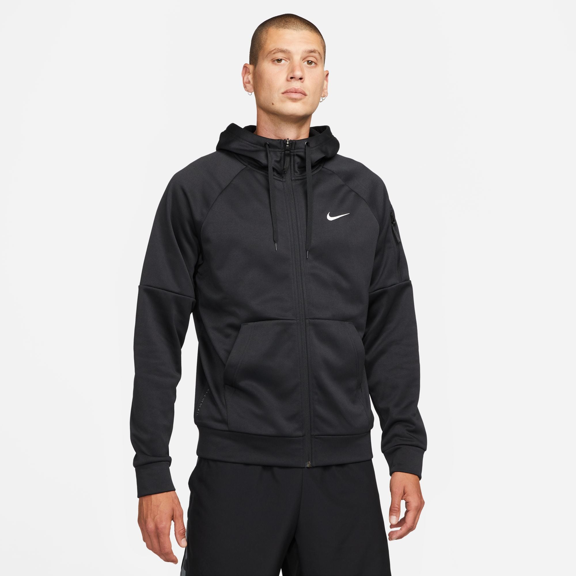 Nike Therma-Fit Full-Zip Erkek Siyah Hoodie