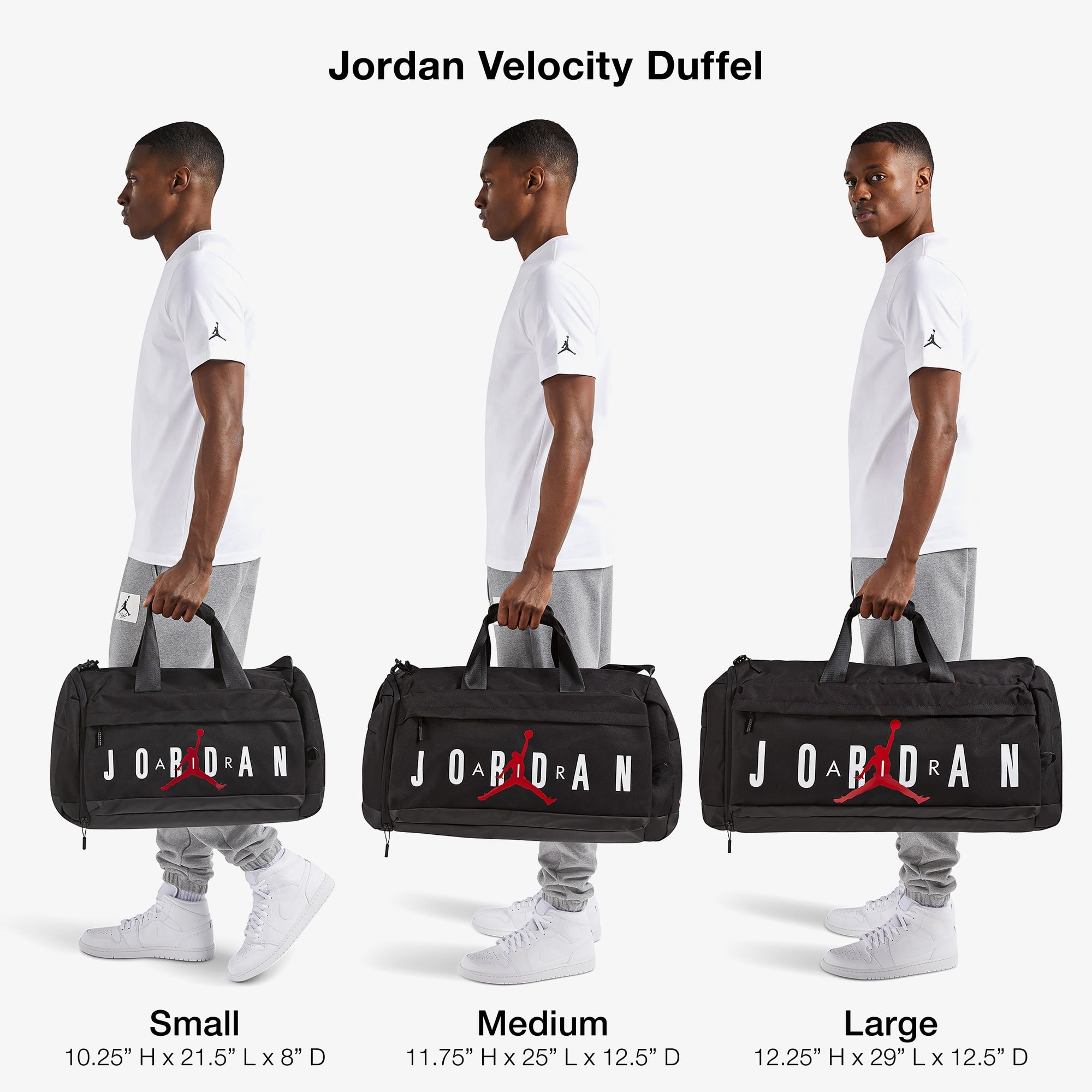 Jordan Velocity Duffle Çocuk Siyah Spor Çantası
