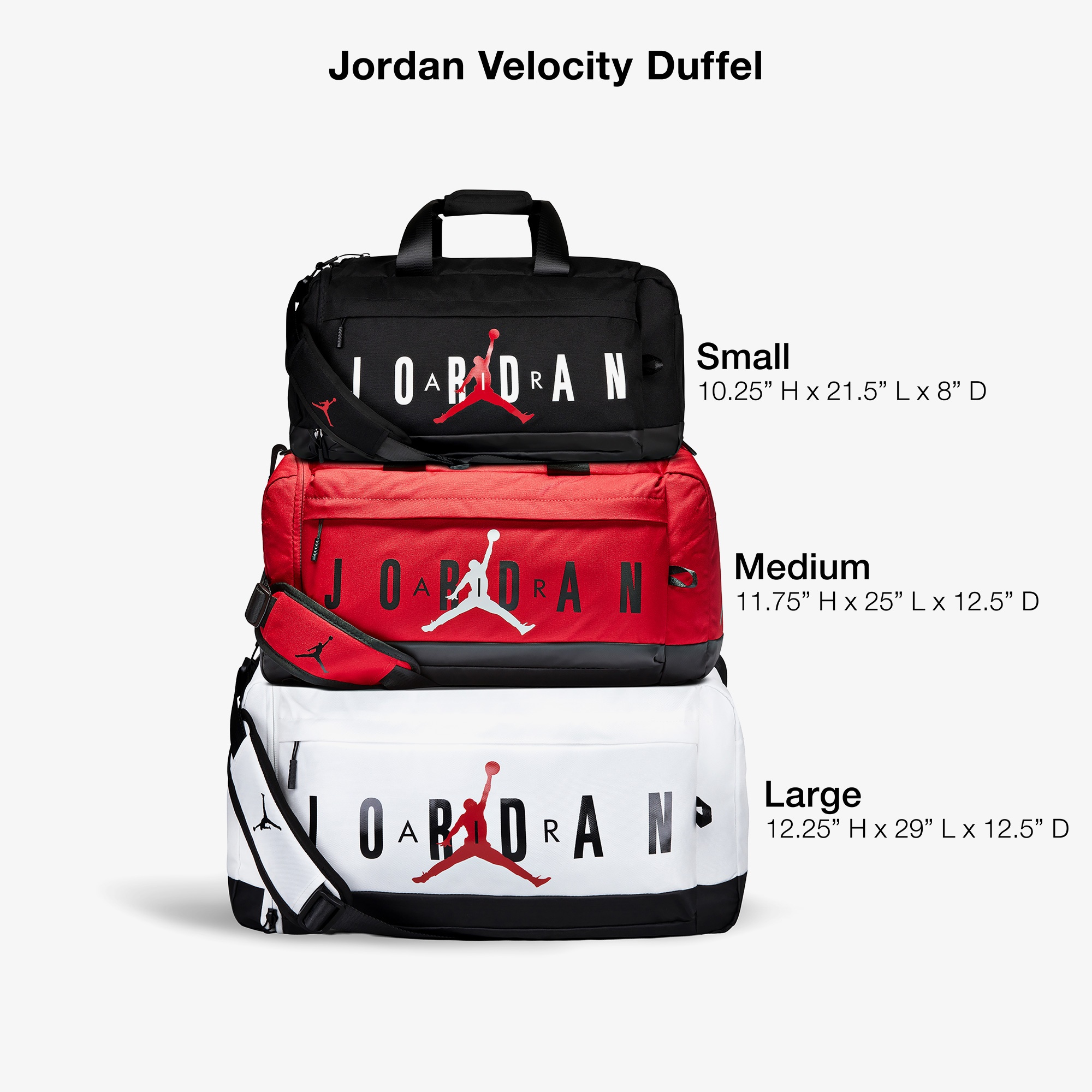 Jordan Velocity Duffle Çocuk Siyah Spor Çantası