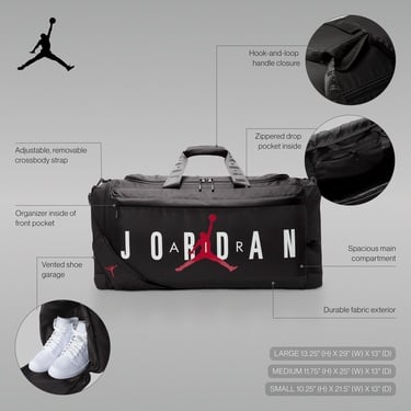  Jordan Velocity Duffle Çocuk Siyah Spor Çantası