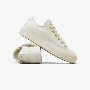  Converse Chuck Taylor All Star Lift Unisex Bej Platform Sneaker